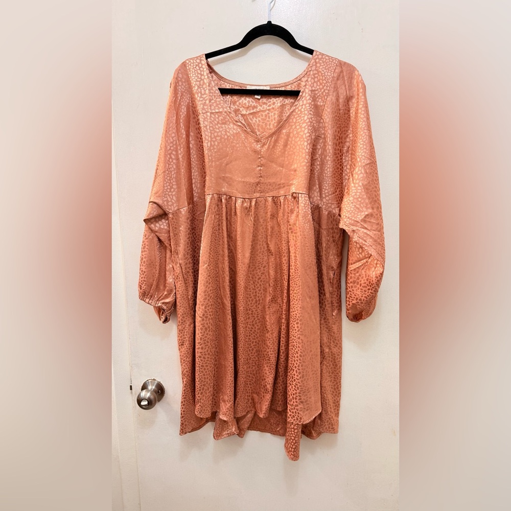 Umgee Animal Print V-Neck Dress
